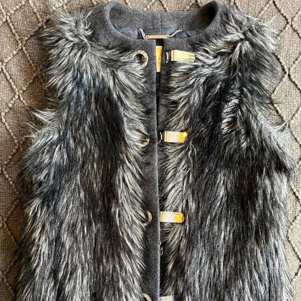 Michael Kors XS Coyote Faux Fur Vest